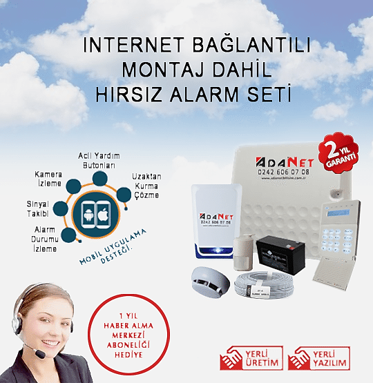 Internet Bağlantılı Kablolu Alarm Seti